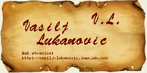 Vasilj Lukanović vizit kartica
